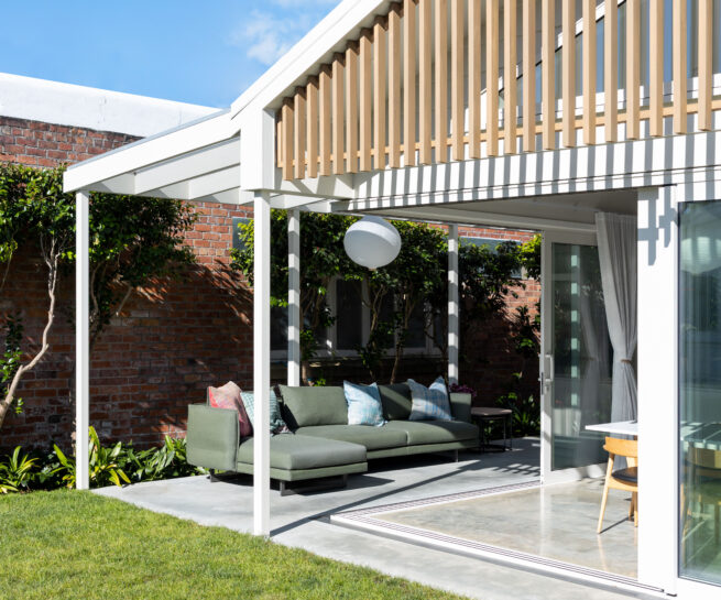 indoor outdoor living, shaded