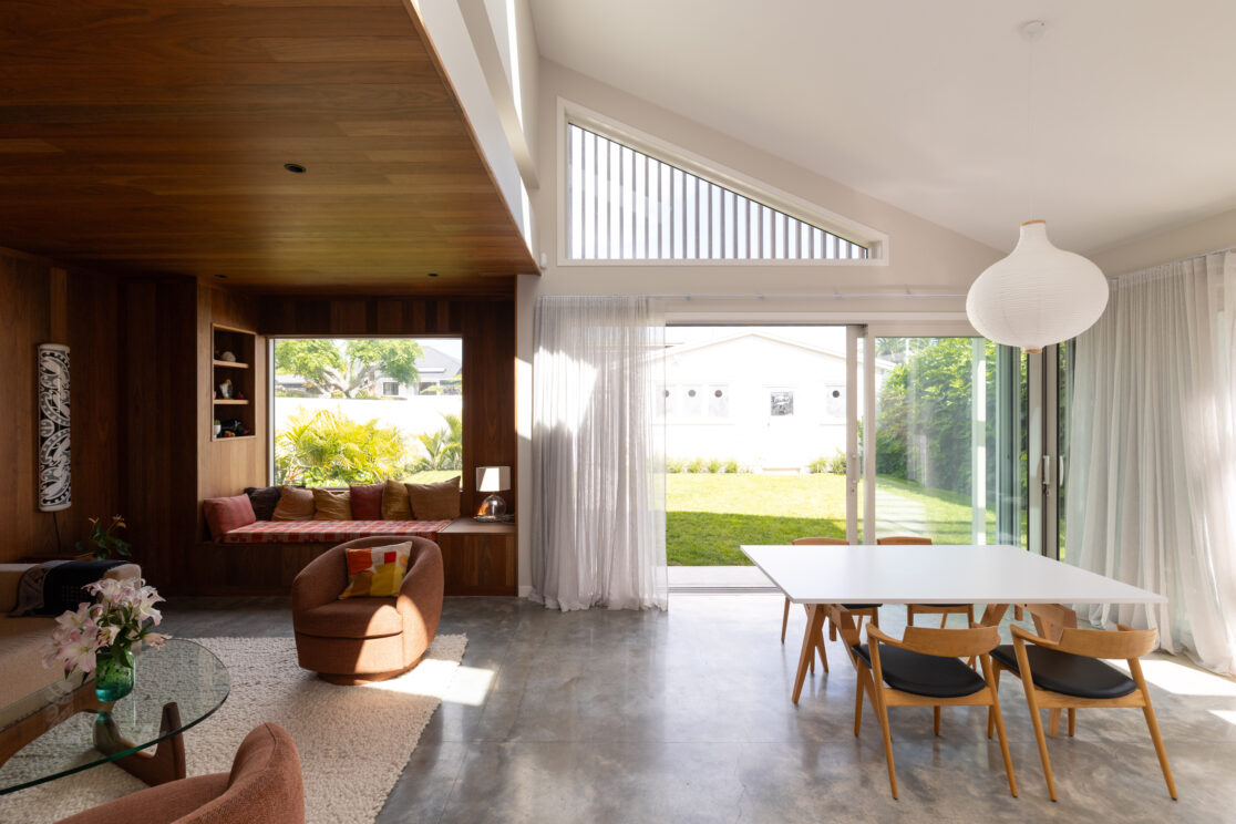 kitchen living with views into back garden