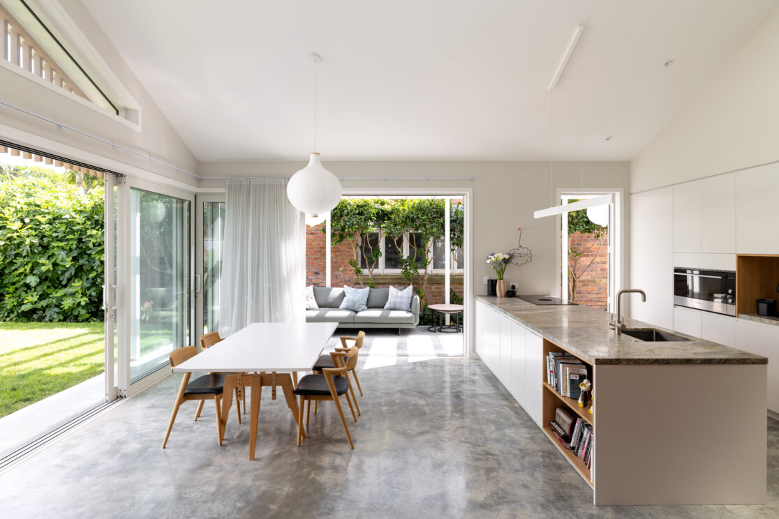 kitchen and dining linking with outdoor living